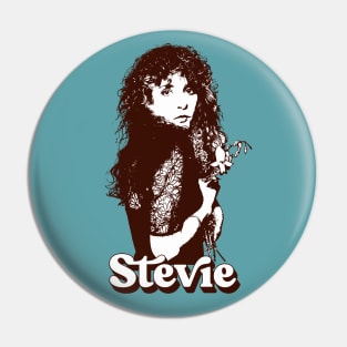 Stevie Nicks \-/ Retro Vintage Styled Design Pin