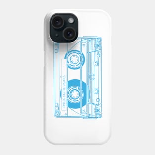 Cassette Tape (Button Blue Lines) Analog / Music Phone Case