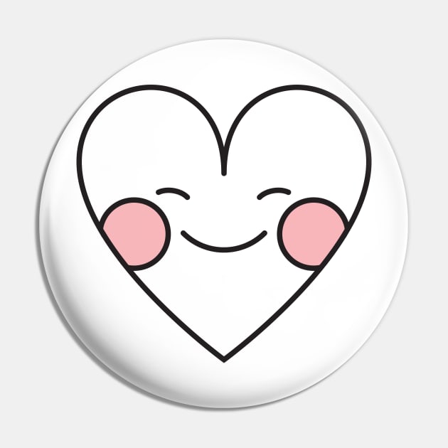 Blushing Heart Pin by PaperKindness