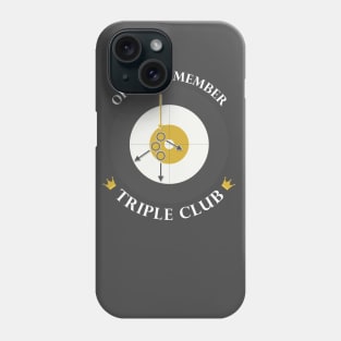 The "Triple Club" - White Text Phone Case