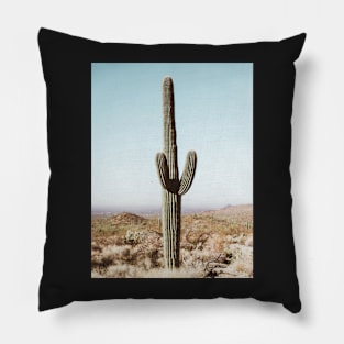 Cacti, Desert, Landscape, Sky, Nature print Pillow