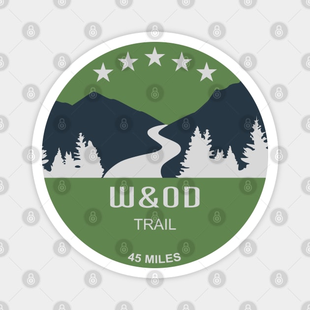 W&OD Trail Magnet by esskay1000