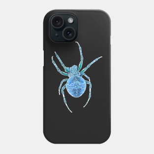 Turquoise Blue Spider Orb-Weaver Watercolor Style Phone Case