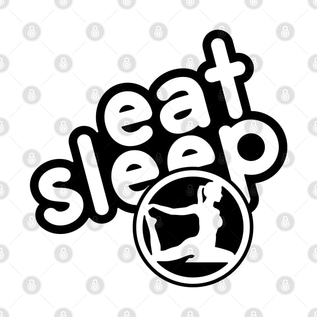 Eat Sleep Yoga - black by AStickyObsession