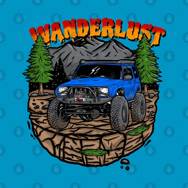 Wanderlust Jeep Holiday - Blue by 4x4 Sketch