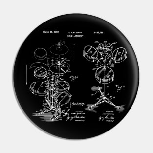 Drum Set Assembly Patent Blueprint Pin