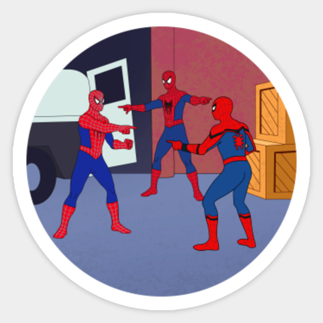 Into The Spider Meme Spider Man Sticker Teepublic