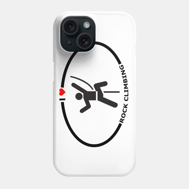 I Heart Rock Climbing - Solid Phone Case by Webdango