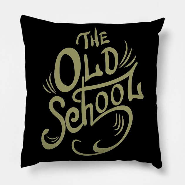 The Old School Font Style Pillow by dhanitatau