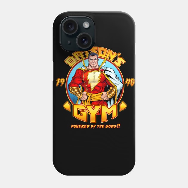 BATSON'S GYM - POWERED Phone Case by Evil_Genius_Pro