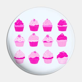 Collection Of Hot Pink Cupcakes Pin