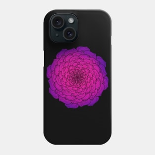 Color Floral Spiral Mandala Line Art Phone Case