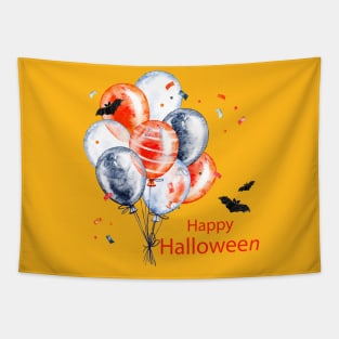 Happy Halloween Balloons Tapestry