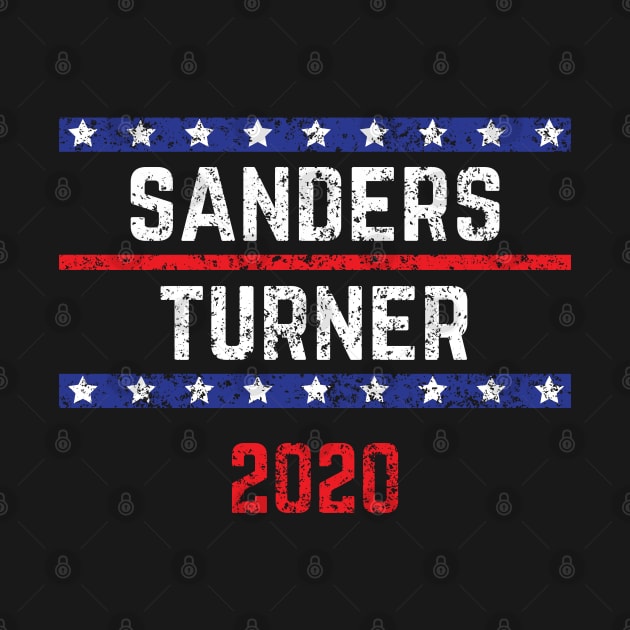 Bernie Sanders 2020 and Nina Turner on the One Ticket Vintage Distressed by YourGoods