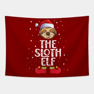 The Sloth Elf Christmas Elf Party Tapestry