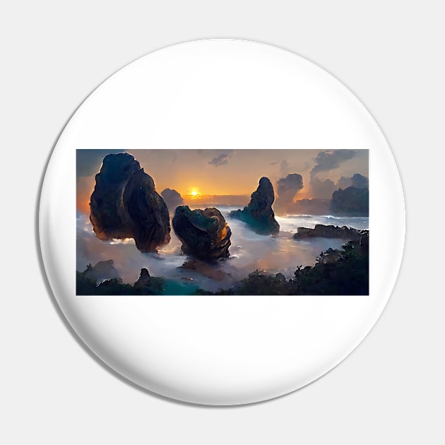 Rocks on the Shore Pin by endage