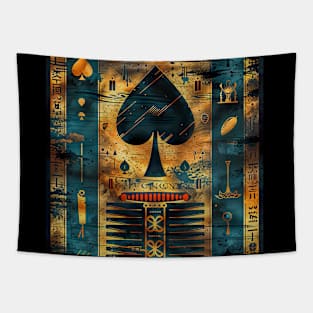 symbols egyptian art the ace hearts Tapestry