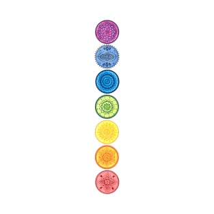 Chakra mandalas vertical T-Shirt