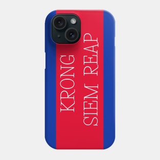 Krong Siem Reap City in Cambodian Flag Colors Phone Case