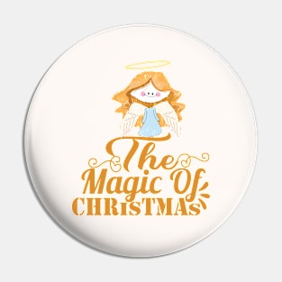 Snow Angel Christmas design Pin