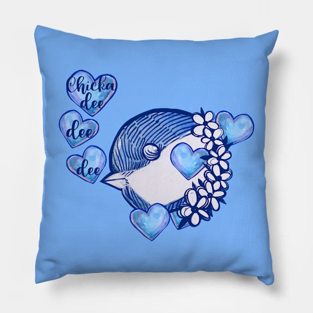 Chickadee Pillow by bubbsnugg