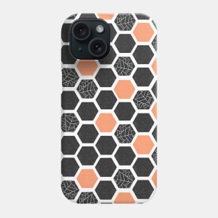 Mid-century Screenprint Hexagons Phone Case