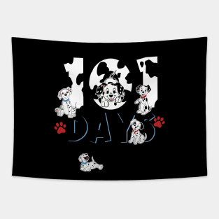 100 Days Of School Dalmatian Dog Boy Kid 100th Day Of School Tapestry