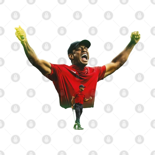 TIGER WOODS RED CELEBRATION by LuckYA