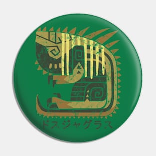 Great Jagras Distressed Icon Kanji Pin