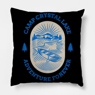Camp Crystal Lake Adventure Forever Slasher Horror Retro Halloween Design Pillow