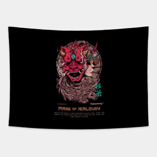 Anime Japanese Oni Girl Demon Orochi Mask of Jealousy Nekocheng #003 Hannya Tapestry