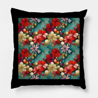 dreamy floral christmas Pillow