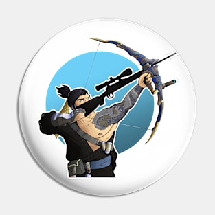 Overwatch Hanzo shooting a gun Pin