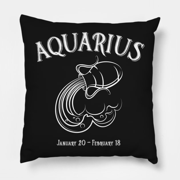 Aquarius Zodiac Sign Water Pitcher Pillow by letnothingstopyou