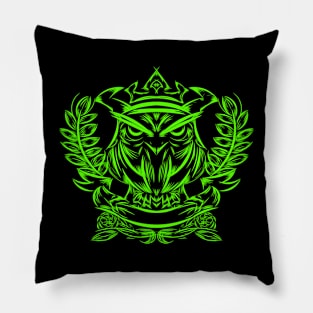 Green owl Pillow