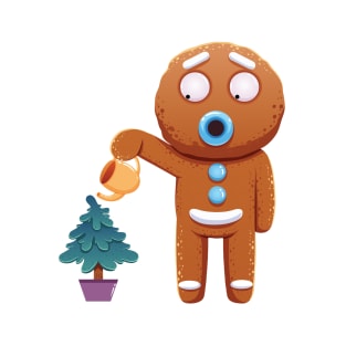 Christmas Sticker, Ginger Man Sticker T-Shirt