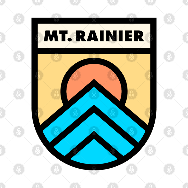 Mt. Rainier Retro Badge by modeoftravel