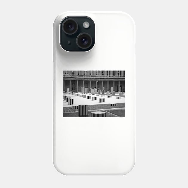 Paris Palais-Royal in the Snow Phone Case by BlackBeret