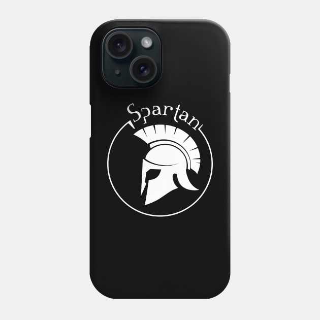 Spartan circle logo white Phone Case by Aloenalone