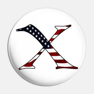 America US USA Flag America X Pin