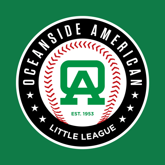 OALL Circle League Logo - Black/Green by Oceanside American Little League