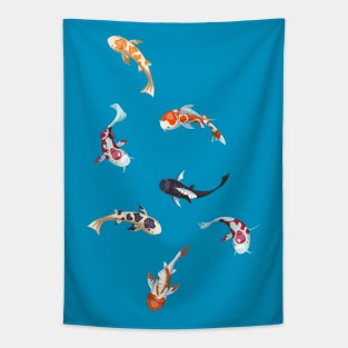 Koi Fishes Sticker Pack - Set of 7 Koi Japanese Carps Tapestry