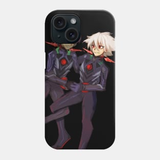 Kaworu and Shinji cute transparent dangan ronpa style Phone Case