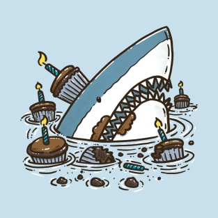 Cupcake Destruction Shark T-Shirt