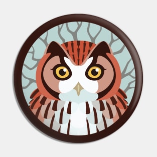 Screech Owl-Logo Pin