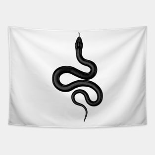 Black Real Snake Tapestry