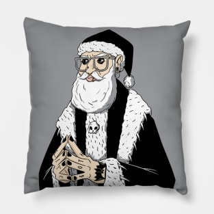 Funny Goth Santa Cartoon Pillow