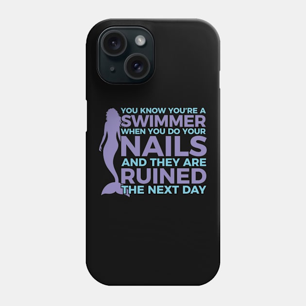 Fun nails ruined swimmers problems design. Phone Case by SzarlottaDesigns