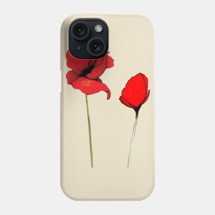 Red Poppies Phone Case