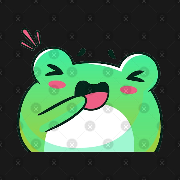 green frog smile by Natural01Art